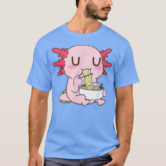T-shirt Kawaii Axolotl Manger Ramen nouilles Anime Cadeaux