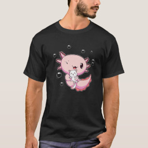 T-shirt Kawaii Axolotl Pun Amoureux des chats Kitten