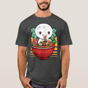 T-shirt Kawaii Axolotl Ramen Japonais Anime Cadeau Enfants