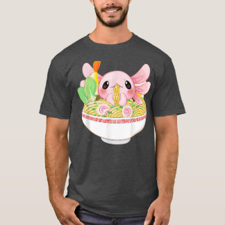T-shirt Kawaii Axolotl Ramen nouilles Alimentation japonai