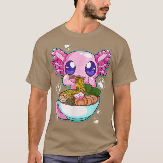 T-shirt Kawaii Axolotl Ramen nouilles Anime japonais Axolo