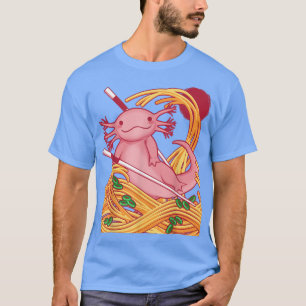 T-shirt Kawaii Axolotl Salamander Mange Ramen Japonais Fo