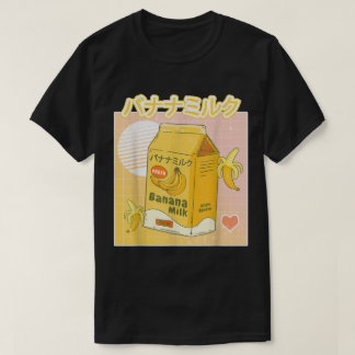 T-shirt Kawaii Banana Milk Japanese Aesthetic Design