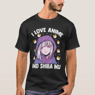T-shirt Kawaii Blushing Otaku Girl - I Love Anime Et Shib