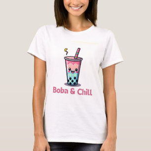 T-shirt Kawaii Boba Tee - Adorablement Sweet Bubble Tea De
