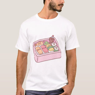 T-shirt Kawaii Boîte à Bento Japonaise Sushi