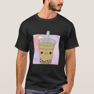 T-shirt Kawaii Bubble Tea Caricature Boba Milk Tea Drôle H