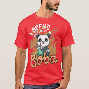 T-shirt Kawaii Bubble Tea Panda Drôle Boba Tea 1200