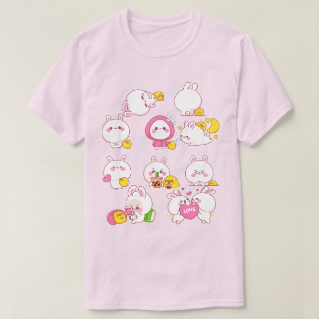 T-shirt Kawaii Bunnies (Design devant)