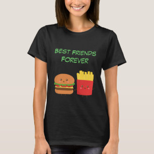 T-shirt Kawaii Burger et Frites qui sont des BFFs