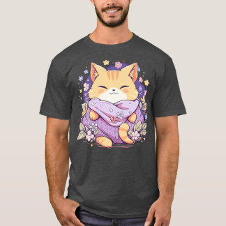 T-shirt Kawaii Cadeaux de chats Filles Filles Filles Femme