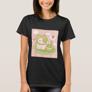 T-shirt Kawaii Chat Frog fraise Retro 90s Cottagecore A