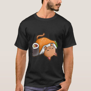 T-shirt Kawaii Chat Sushi Funny Chat Propriétaire Dormir C
