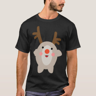 T-shirt Kawaii Christmas Reindeer