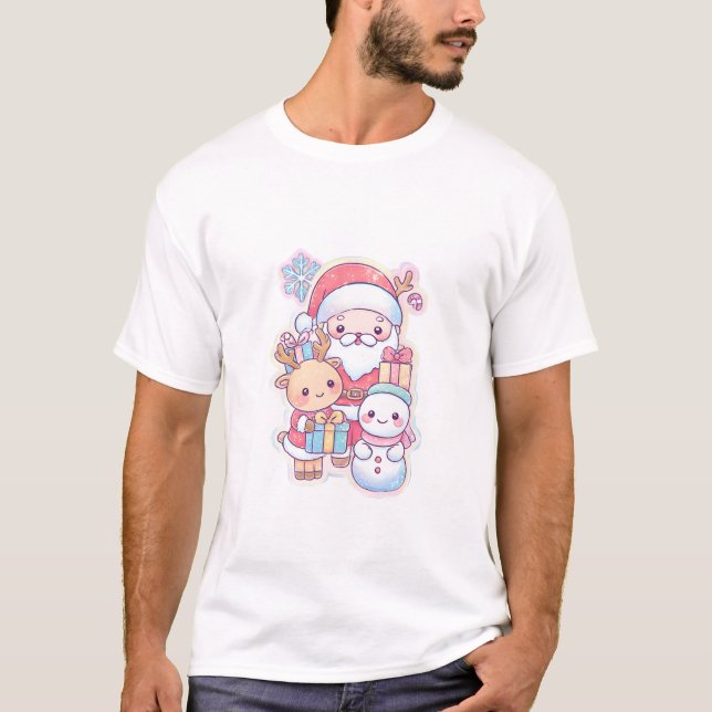 T-shirt “Kawaii Christmas Trio” (Devant)