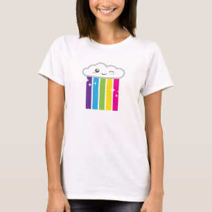T-shirt Kawaii Cloud et Arc-en-ciel