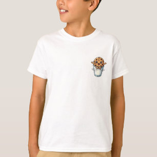 T-shirt Kawaii Cookie Milk Bath Fun Enfants