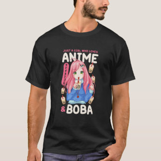 T-shirt Kawaii Cute Anime Girl Otaku Japonais Boba Tea Gif