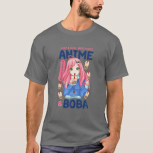 T-shirt Kawaii Cute Anime Girl Otaku Japonais Boba Tea Gif