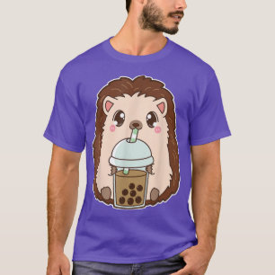T-shirt Kawaii Cute Boba Hedgehog Classic Bubble Pearl Mil