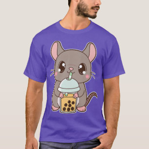 T-shirt Kawaii Cute Zodiac Boba Rat Mango Bubble Pearl Mil