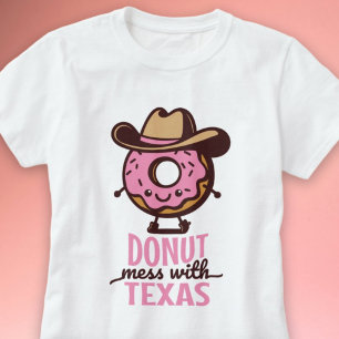 T-shirt Kawaii Donut Mess avec Texas Cute Shirt