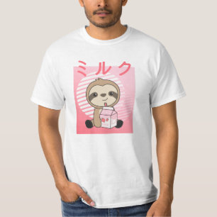 T-shirt Kawaii Fault Retro Japonais Fraise Milkshake