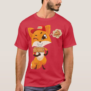 T-shirt Kawaii Fo Livraison de Pizza Animale Mignonne Pizz