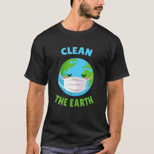 T-shirt Kawaii Funny Mask Environmentalist Clean the Earth