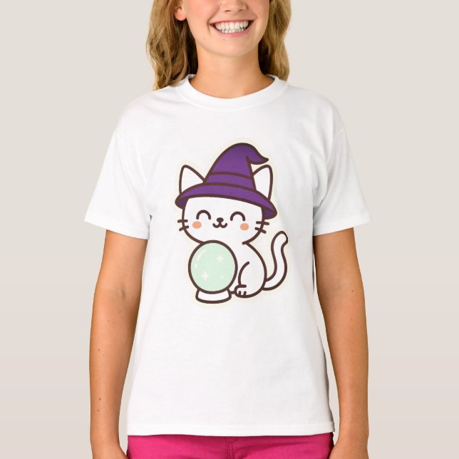 T-shirt Kawaii Halloween Chat - Magique & Adorable Éffraya (Devant)