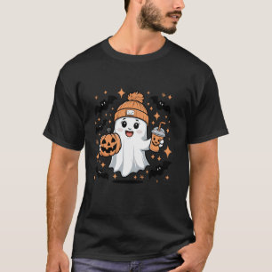 T-shirt Kawaii Halloween Citrouille fantôme adorable bulle