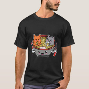 T-shirt Kawaii Japonais Anime Ra Noodle Chat