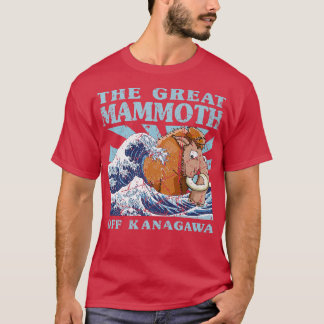 T-shirt Kawaii Japonais Grande Vague Grand Mammoth mignonn