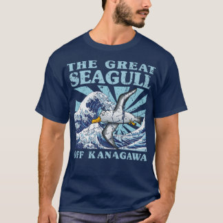 T-shirt Kawaii Japonais Grande Vague Grand Mouette Cute Ja