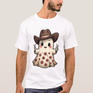 T-shirt Kawaii Japonais Pastel Cowboy Ghost Halloween