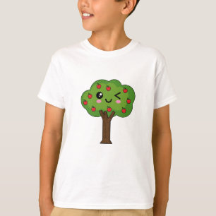 T-shirt Kawaii Joyeux Pommier À Voie
