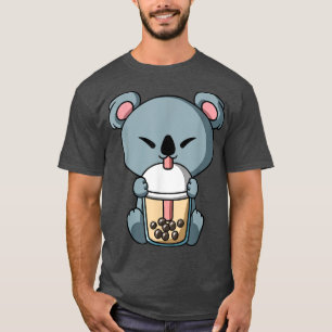 T-shirt Kawaii Koala Ours Boba Milk Tea Bua Anime Thé