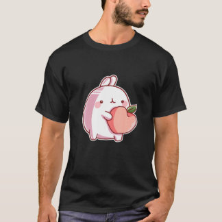 T-shirt Kawaii lapin avec pêche pour anima et manga fans T