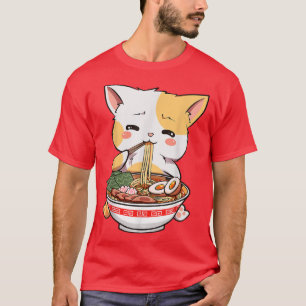T-shirt Kawaii Neko Ramen Cute Ramen Cat Japanese Noodle G