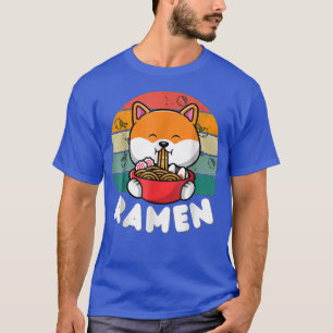 T-shirt Kawaii nouilles japonaises mignonnes Anime Chien S