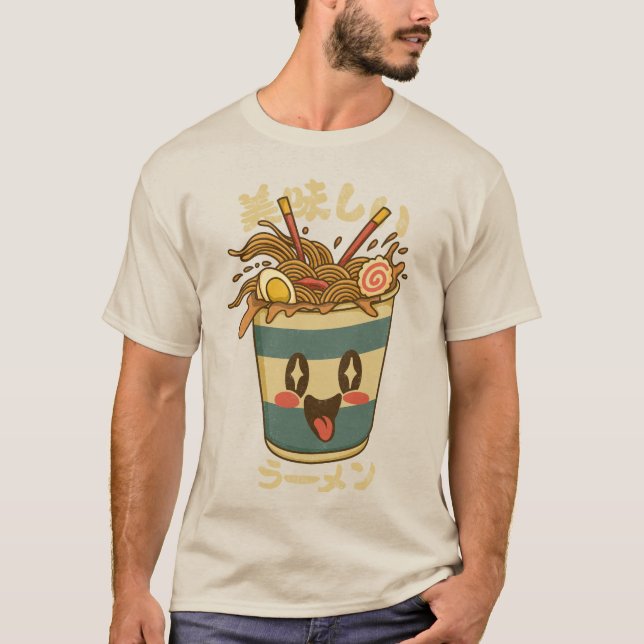 T-shirt Kawaii Oishii Ramen – Cute Japanese Noodle Cup (Devant)