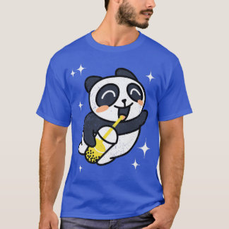 T-shirt Kawaii Panda avec Boba Bubble Tea Premium