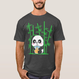 T-shirt Kawaii Panda Buble Tea Boba Tea Cute Panda