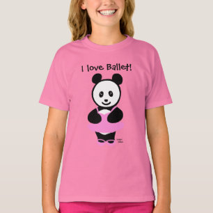 T-shirt Kawaii Panda danseuse de ballet