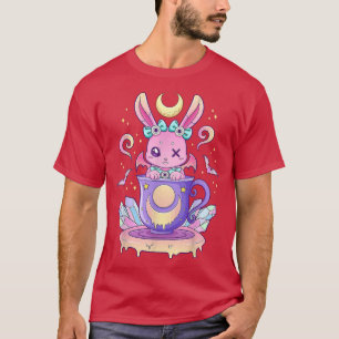 T-shirt Kawaii Pastel Goth Cute Bunny Déplaisant en Tea up