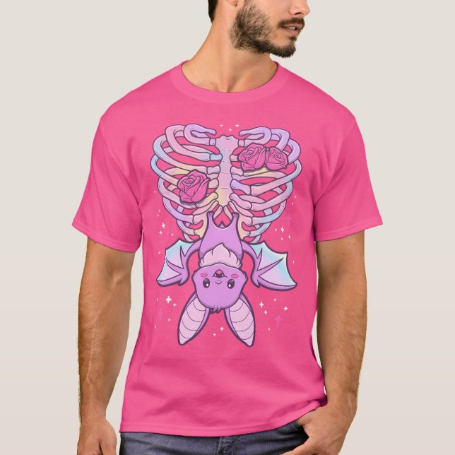 T-shirt Kawaii Pastel Goth Cute Chat Déplaisant (Devant)