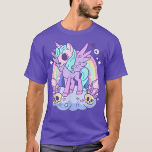 T-shirt Kawaii Pastel Goth Unicorn Pony - esthétique gothi