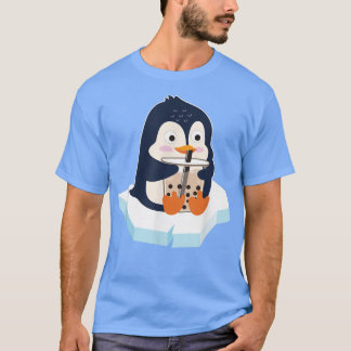 T-shirt Kawaii Penguin Bubble Tea Boba Tea Cute Penguin