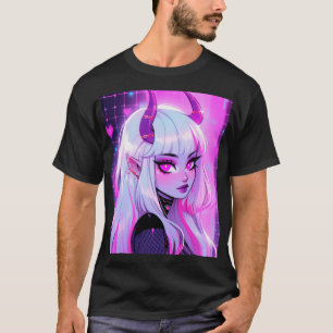 T-shirt Kawaii Pink Demon Girl