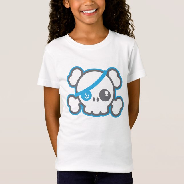 T-Shirt Kawaii Pirate Skull Vêtements (Devant)